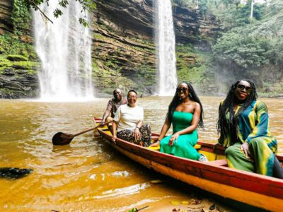 Boti Falls, Umbrella Rock, Aburi Gardens & Cocoa Farm Tour