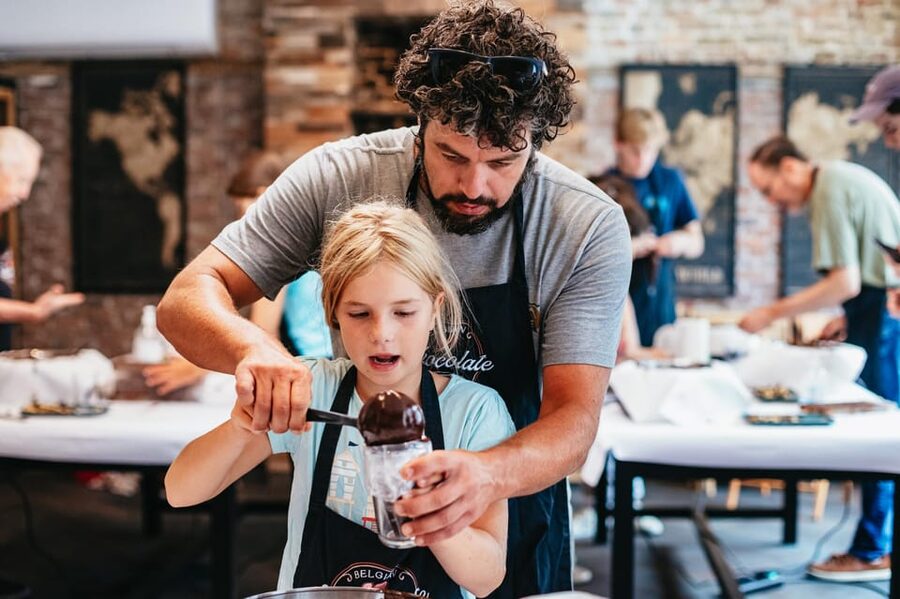 Bruges: Belgian Praline and Mendiants Chocolate Workshop - Arriving on Grauwwerkersstraat
