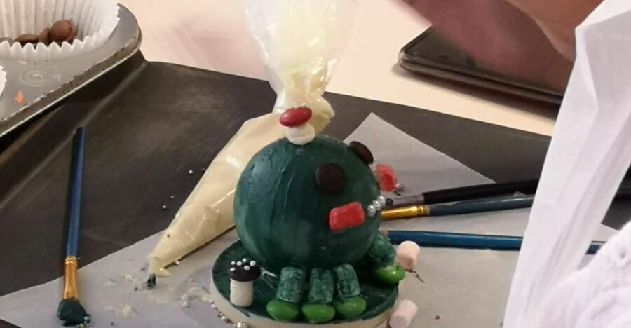 Malta: Family of Monsters Chocolate Making Class - Making a monster at Malta Chocolate Factory