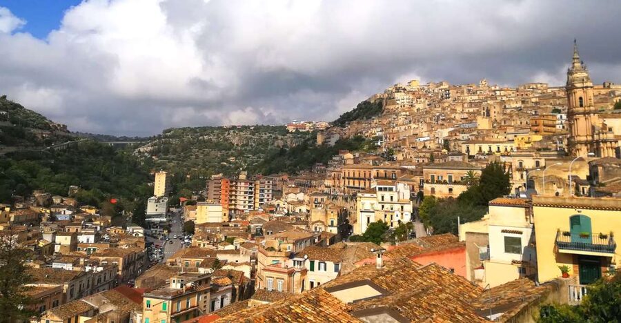 Modica private tour: the chocolate town in Sicily - The Castle of the Counts and its clock tower