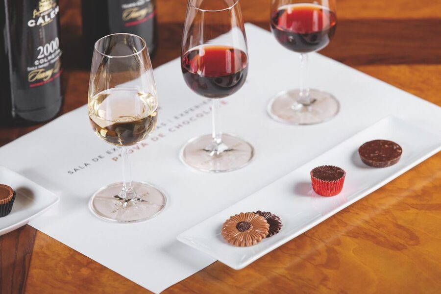 Porto: Cálem Cellar with Chocolate, Cheese, and Wine Tasting - Walking beside the barrels