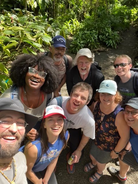 Waterfall, Chocolate Tour, Rainforest, Royal Historical - Making chocolate at the table