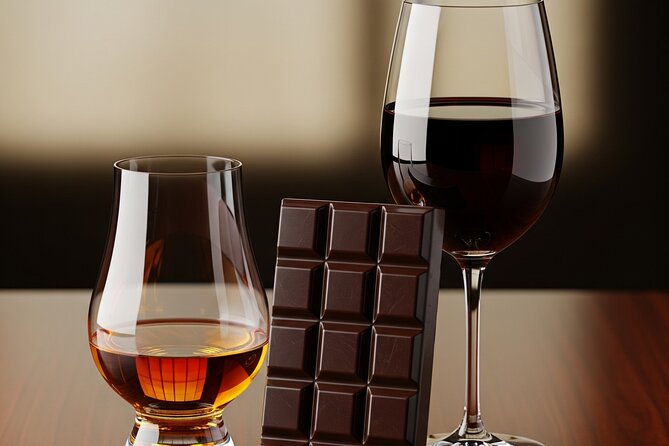 Whiskey or Wine Pairing with Chocolate Experience - Choosing between four whiskeys and four wines