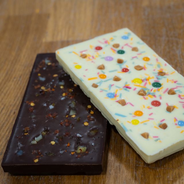 York: Chocolate Bar Making Workshop at York Cocoa Works - Wrapping the finished bar and taking it home