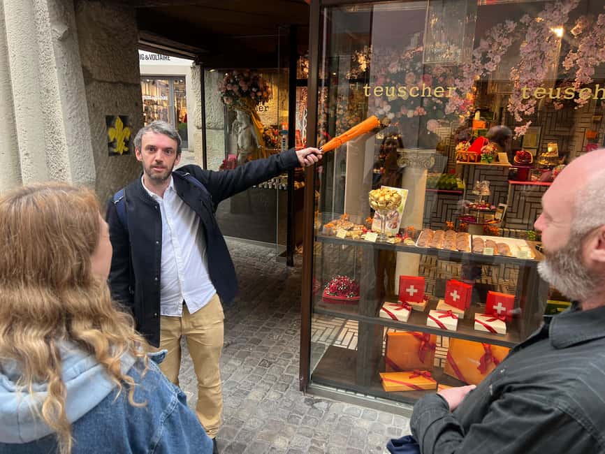 Zurich: Food Tour of 8+ Tastings with Cheeses & Chocolates - Chocolate finishes the route on a sweet note